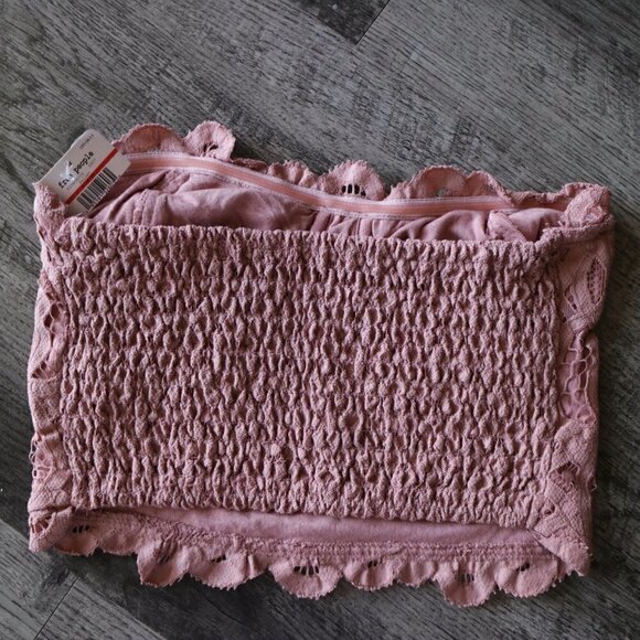 NWT Free People Adella Ballet Strapless Corset Rose Pink Bralette Size XS - Picture 4 of 6